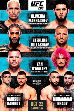 UFC 280 Чарльз Оливейра - Ислам Махачев прямая трансляция 22 октября 2022 смотреть онлайн